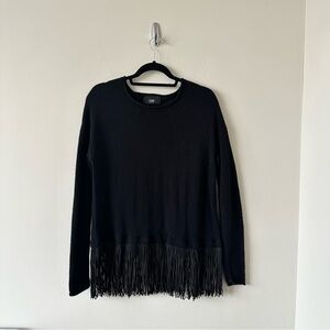 LINE-Cashmere/Yak/Lambswool Fringe Cozy Sweater (Size: Medium)